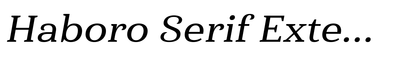 Haboro Serif Extended Demi Italic